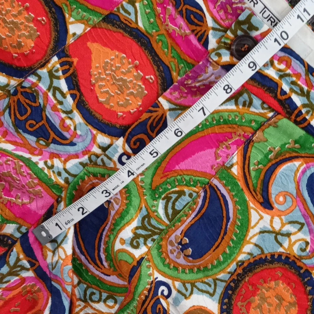 🧡Mr. Turk🧡 - Multicolor Paisley Print Jacquard Cotton Short - Picture 12 of 14
